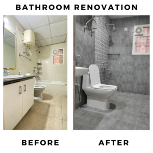 Bathroom renovation in JP Nagar Bangalore by Inkstone Infra