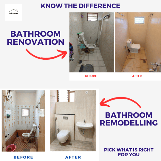 Difference Between Bathroom Renovation And Bathroom Remodelling
